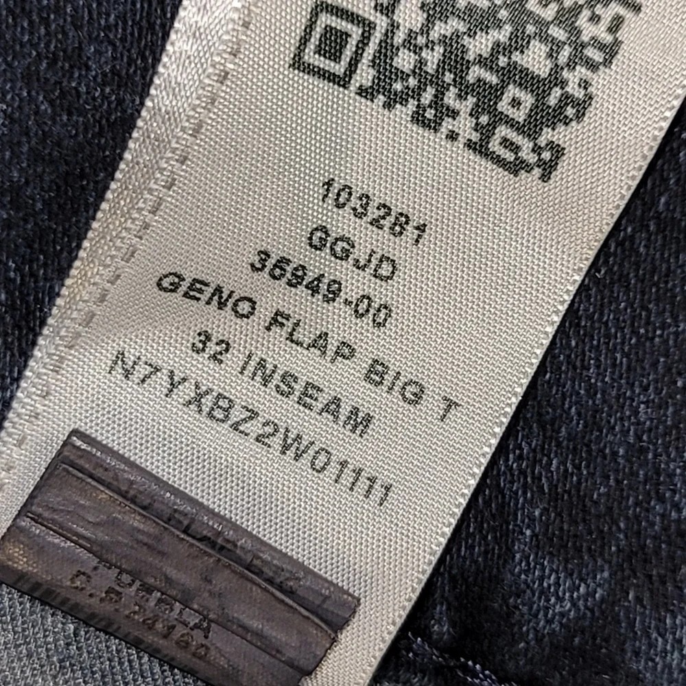 True Religion Geno Relaxed Slim Jeans Mens 34 Dark Wash Denim Whiskered Blue